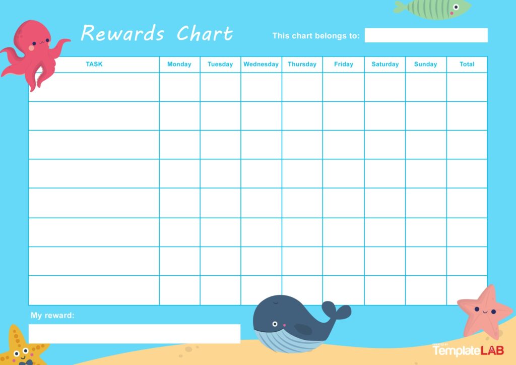 22 Printable Reward Charts For Kids PDF Excel Word 