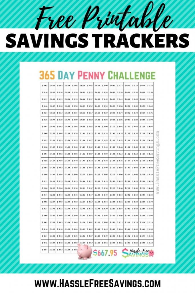 365 Day Money Challenge Printable Chart