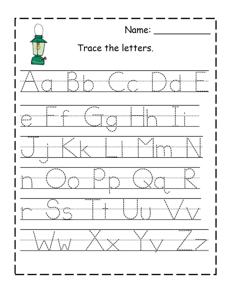 Alphabet Chart Traceable