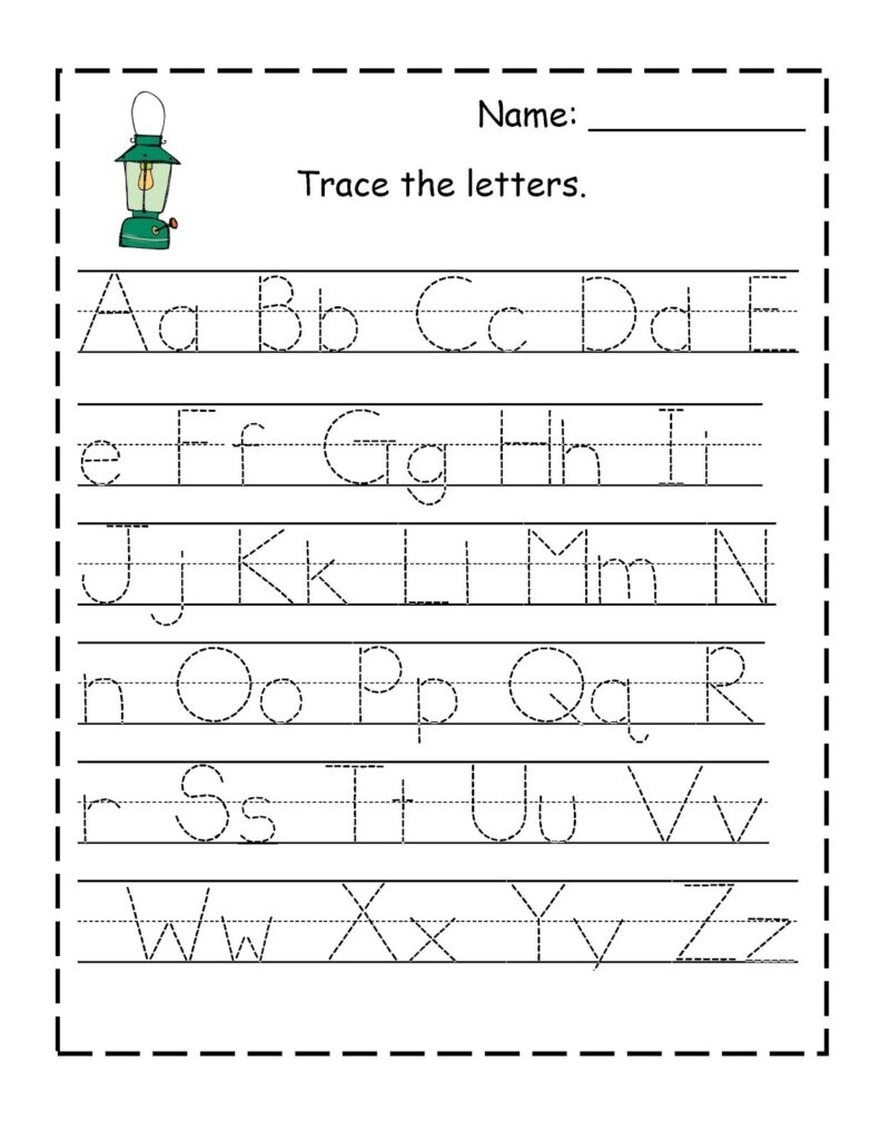 Alphabet Chart Traceable