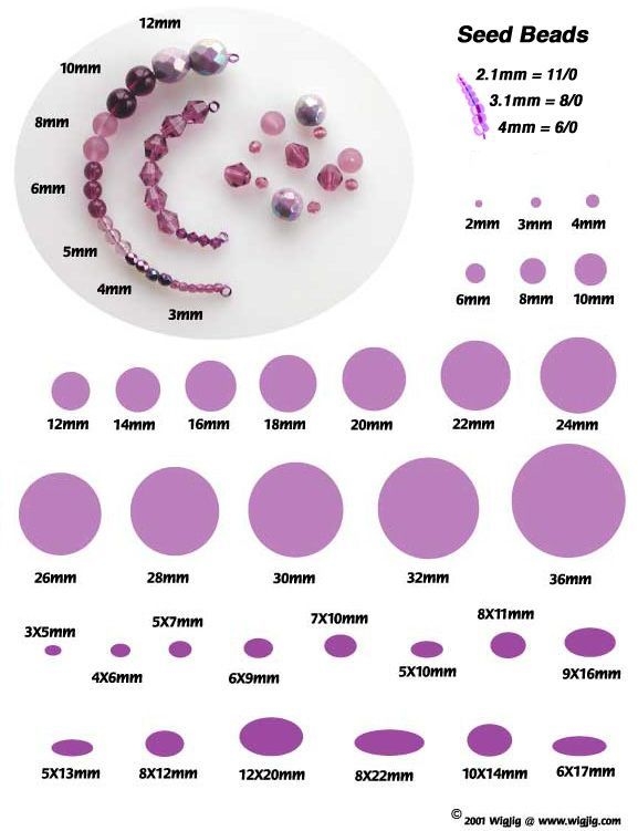 Bead Size Chart Printable