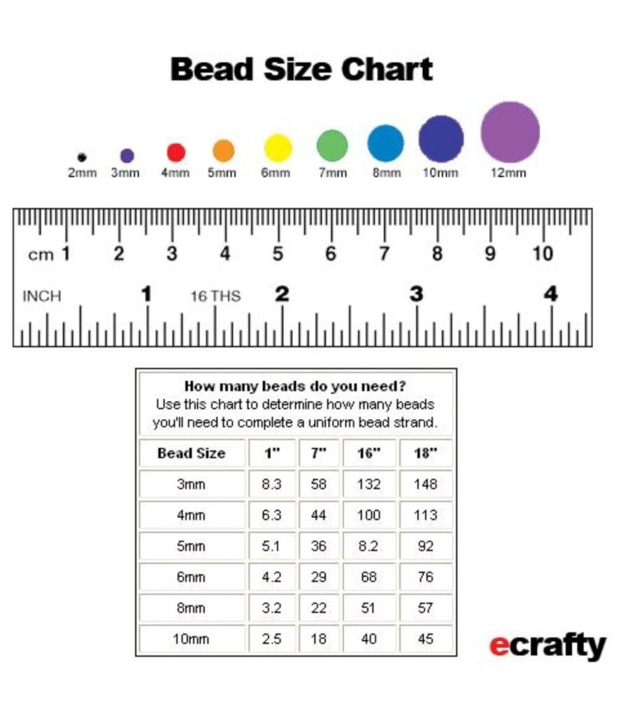 Bead Size Chart Printable