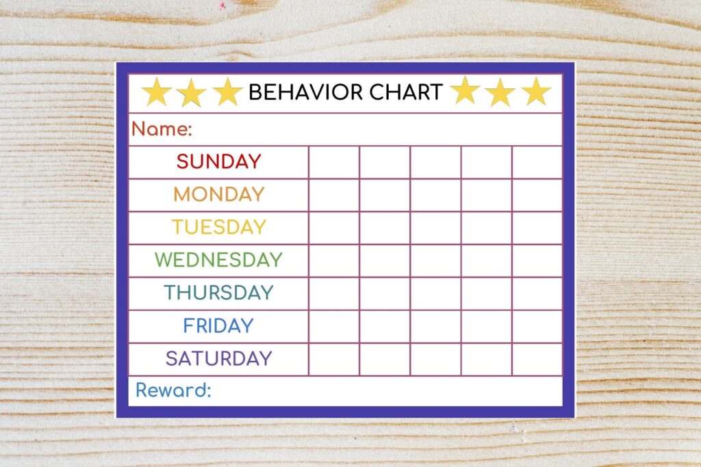 Behavior Charts For Children Free Printable