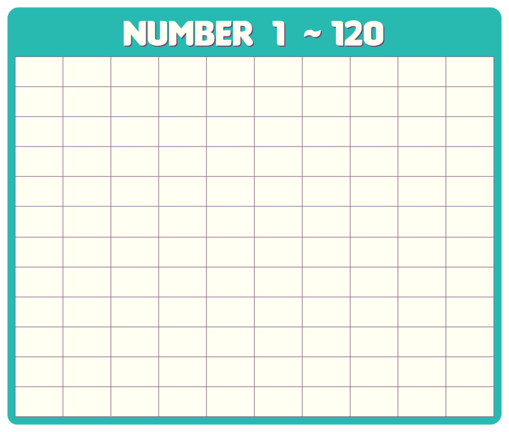 Blank 120 Chart 10 Free PDF Printables Printablee