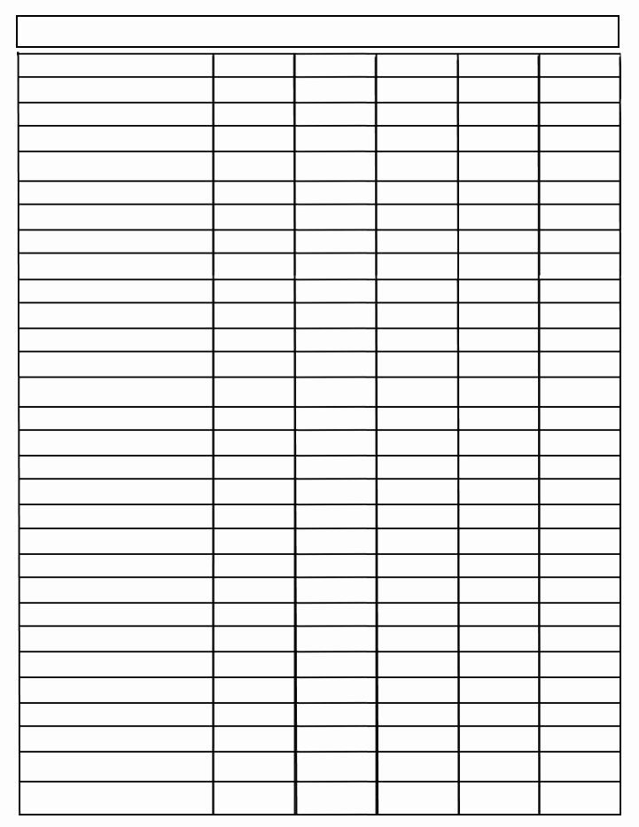 Blank Printable Charts