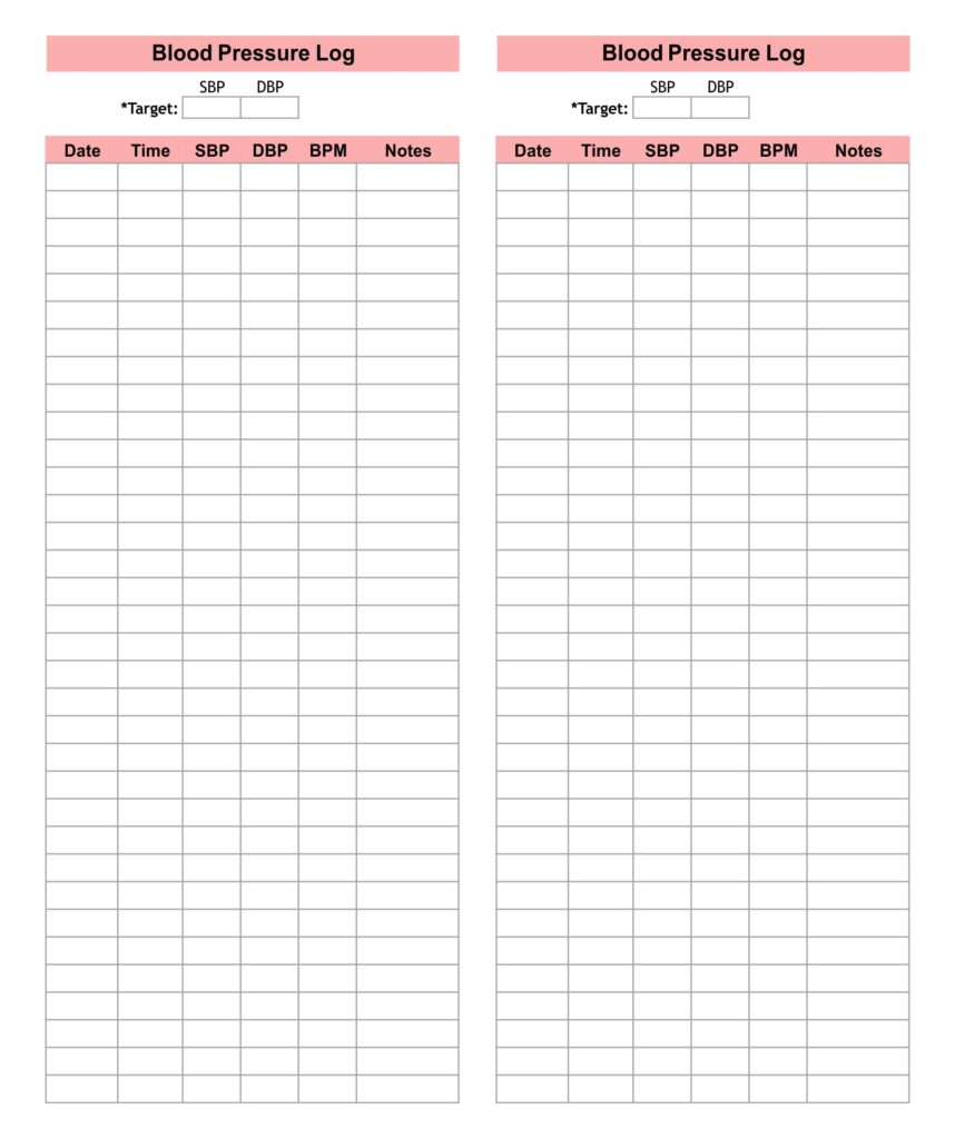 Blood Pressure Chart 20 Free PDF Printables Printablee