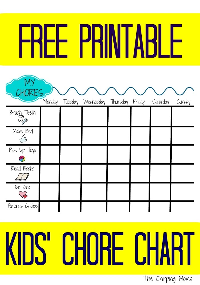 Chore List Pdf Printable Free