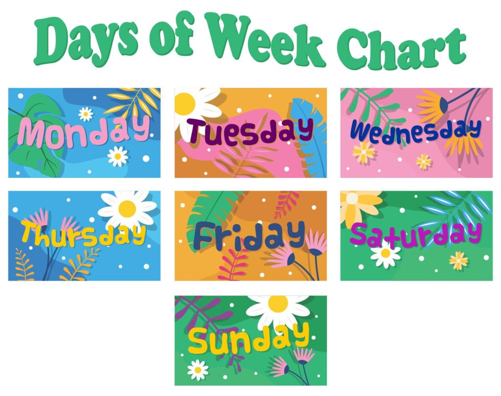 Days Of The Week Chart 10 Free PDF Printables Printablee