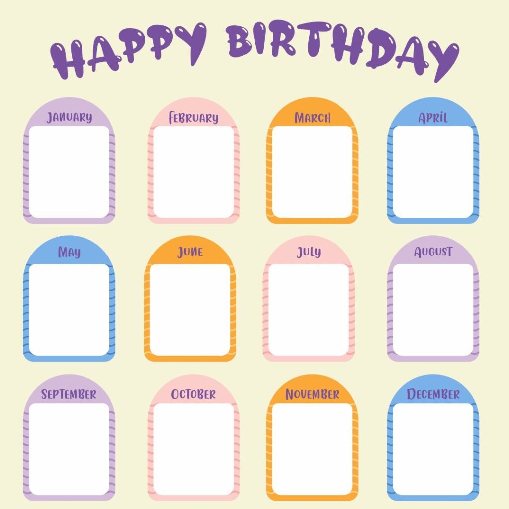 For Classroom Birthday Charts 10 Free PDF Printables Printablee