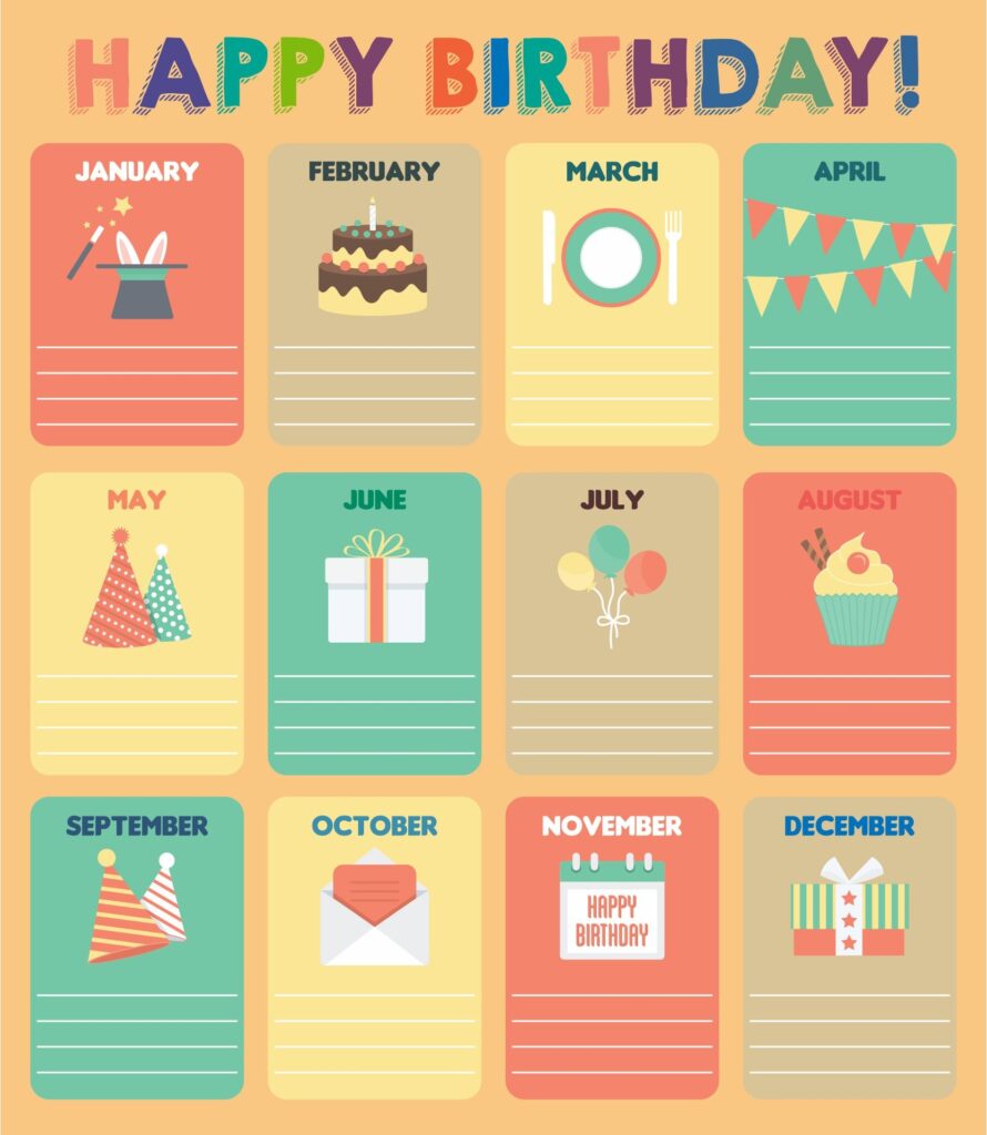 For Classroom Birthday Charts 10 Free PDF Printables Printablee