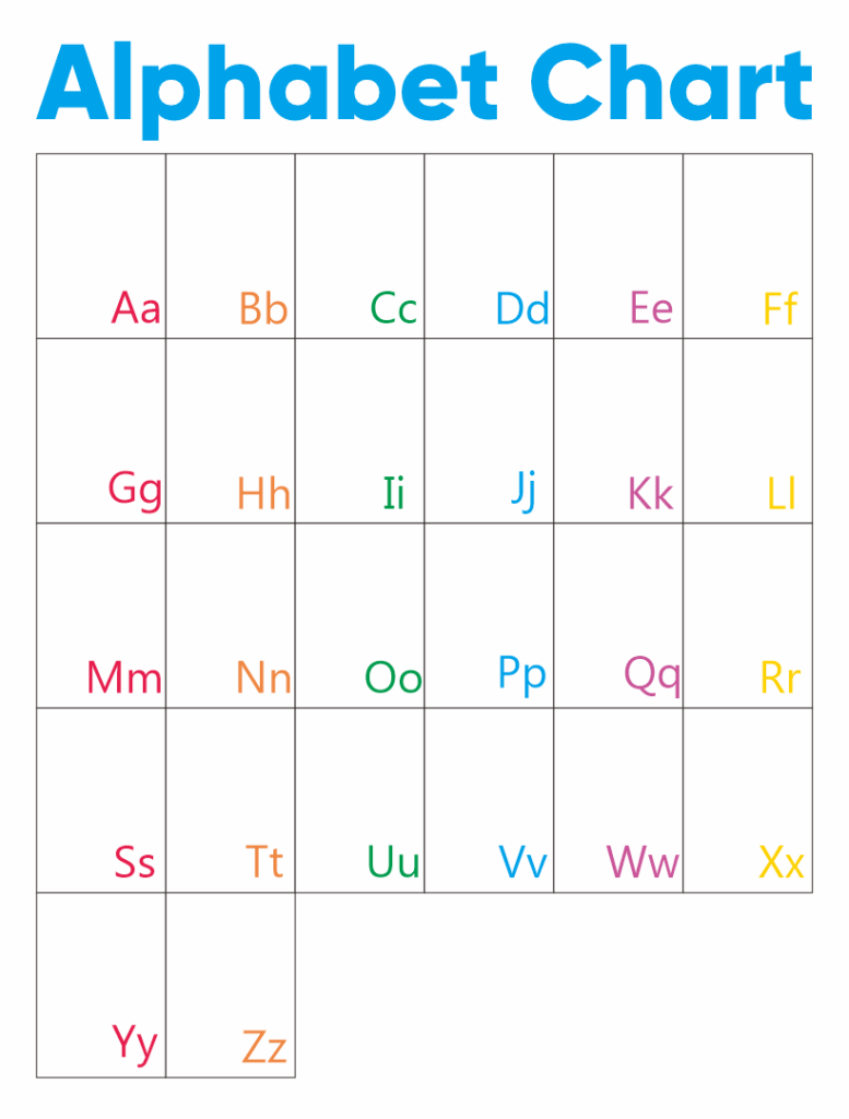 Free Alphabet Chart Printable