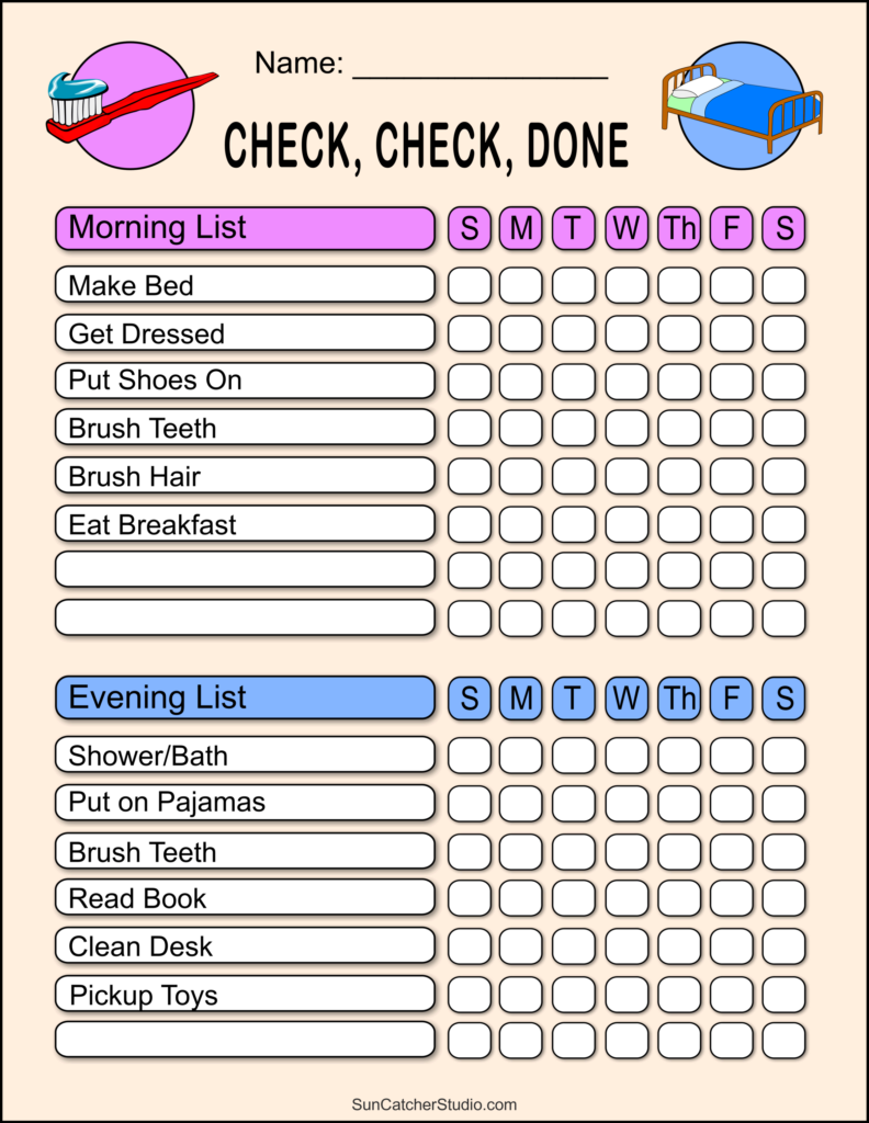 Free Editable Printable Chore Charts Pdf Printable Templates Free