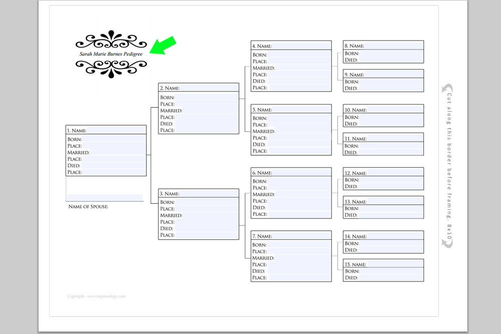 FREE Pedigree Charts For Kids And Teenagers Type Print Frame In 30 