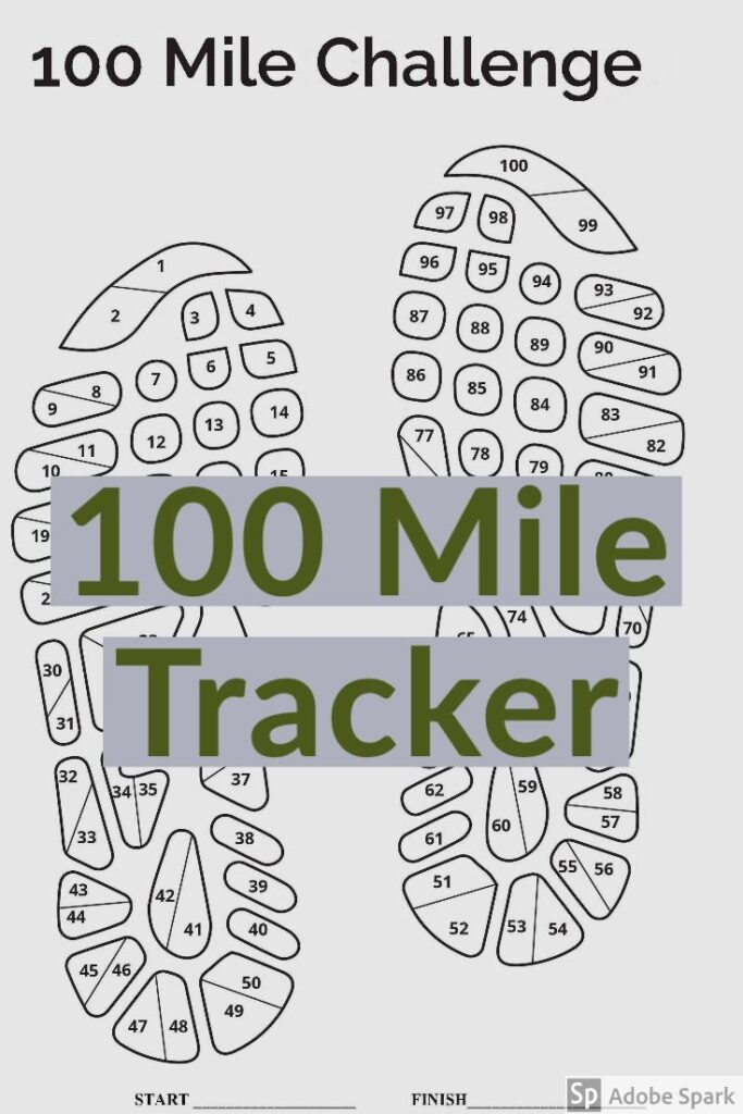 Free Printable 100 Mile Challenge Chart