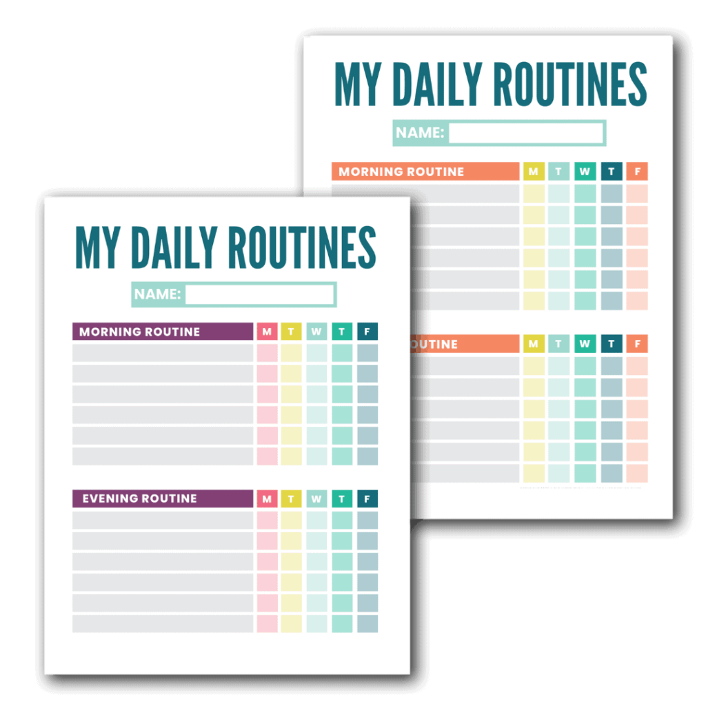 Free Printable Adhd Routine Charts Printable Templates By Nora