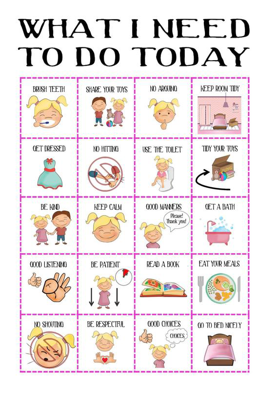 Free Printable Adhd Routine Charts