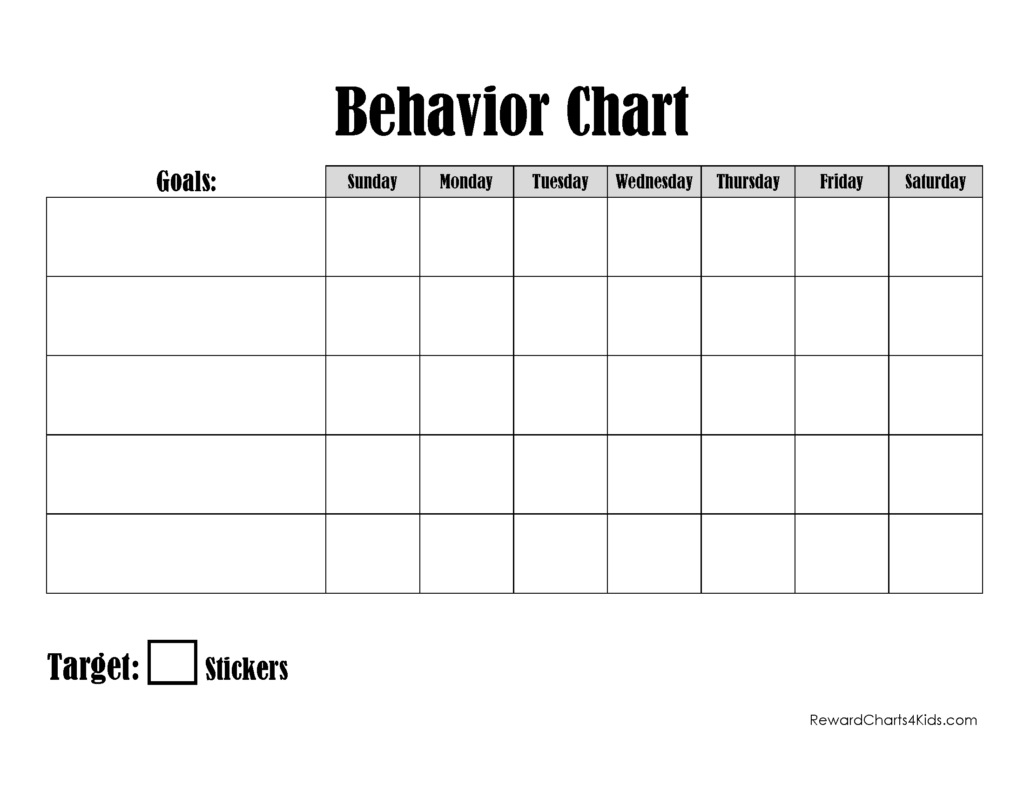 Free Printable Behavior Charts Customize Online Hundreds Of Charts