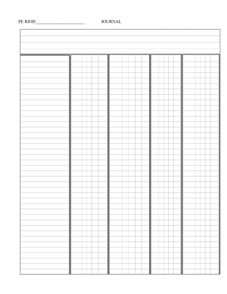 Free Printable Blank 6 Column Chart Template