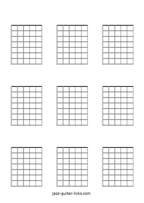 Free Printable Blank Guitar Chord Chart Printable Templates Free