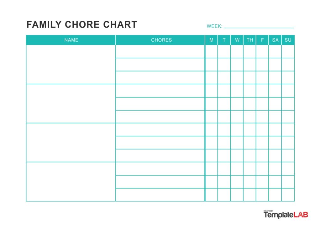 Free Printable Chore Charts For Families