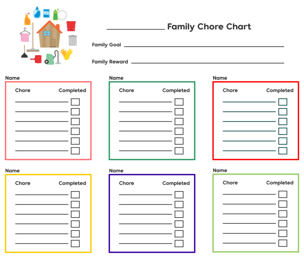 Free Printable Family Chore Chart Template