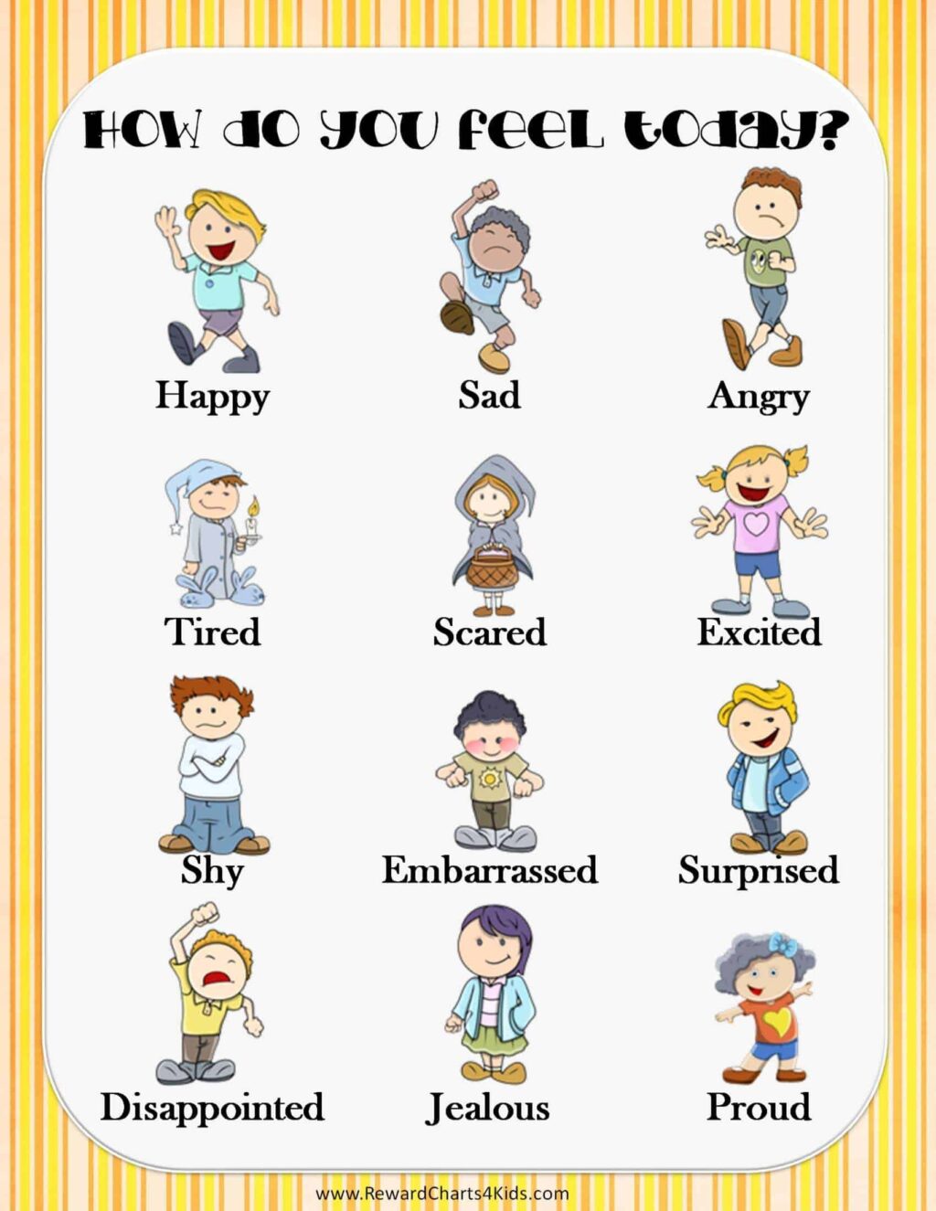 Free Printable Feelings Chart - Free Printable Chart