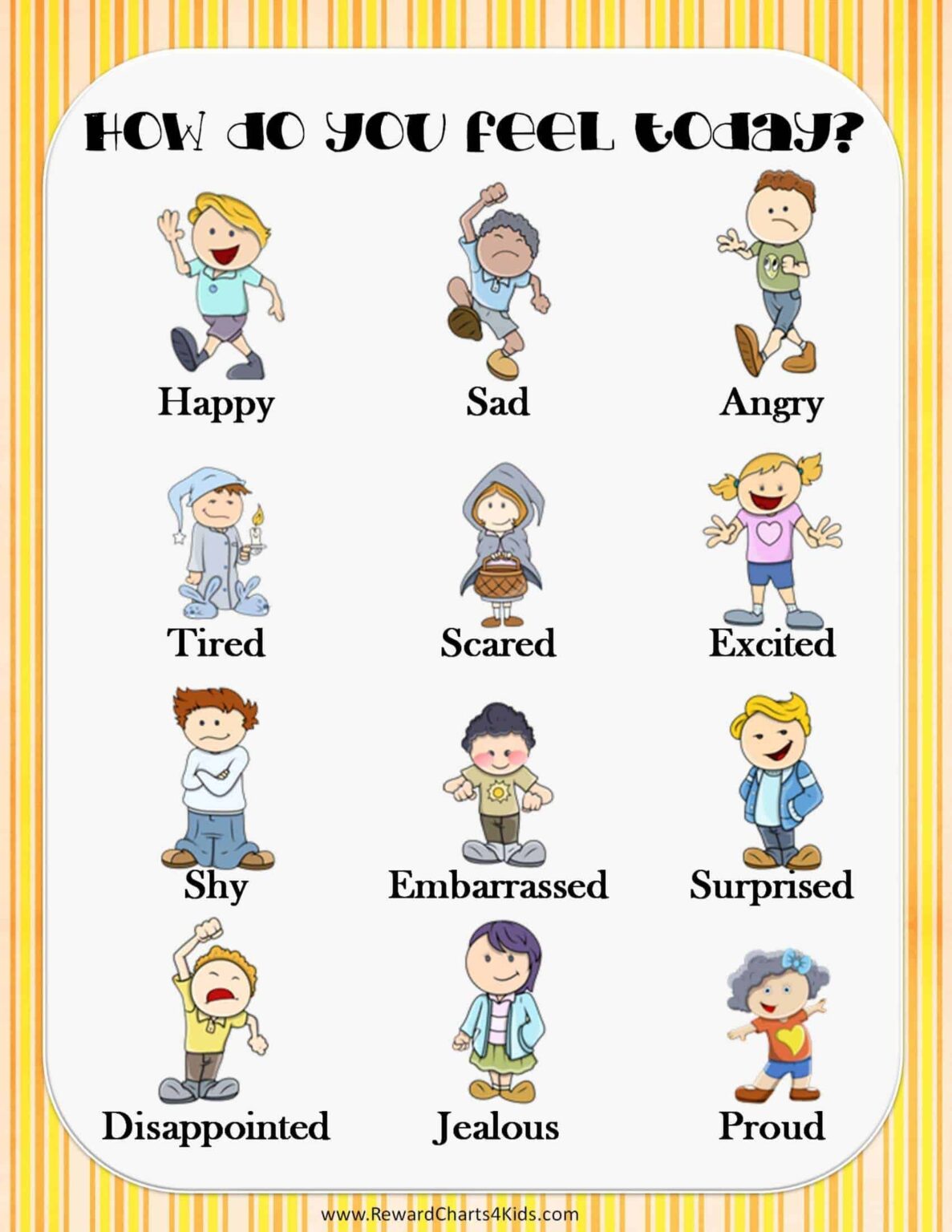 Free Printable Feelings Chart - Free Printable Chart