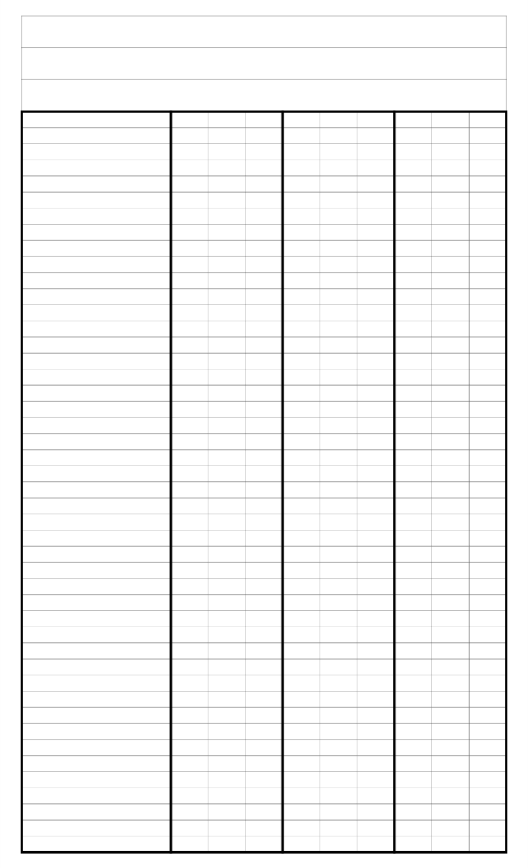 Free Printable Four Column Templates