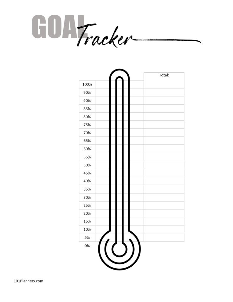 Free Printable Goal Tracker Many Options And Designs