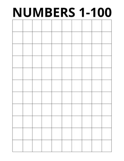 Free Printable Hundreds Charts For Kids PDF Downloads 