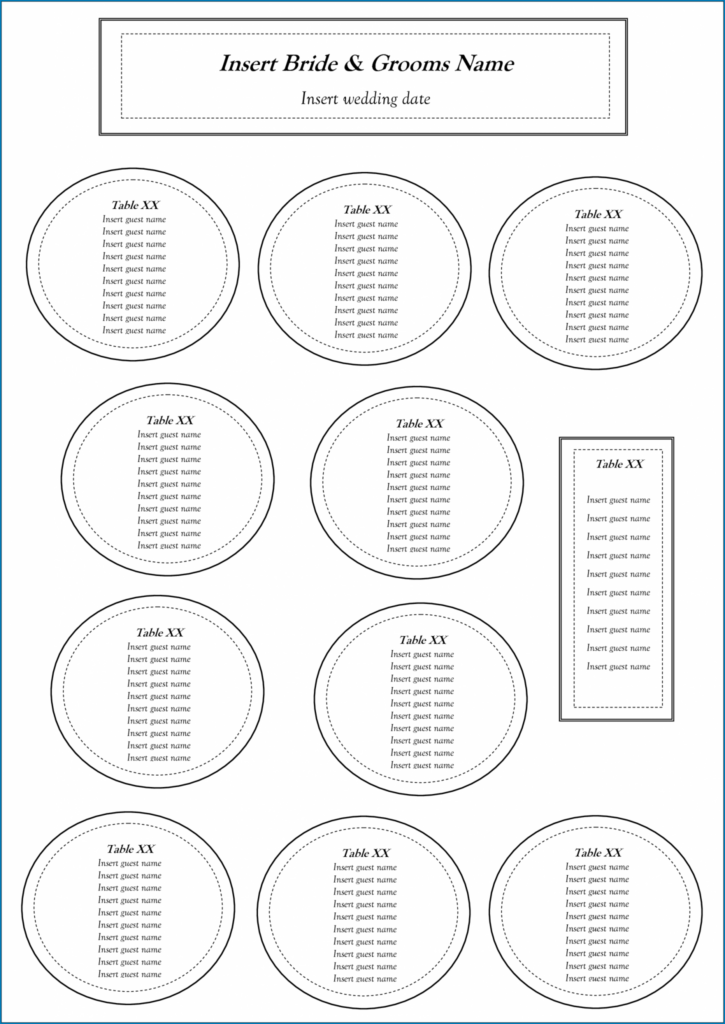  Free Printable Seating Chart Template