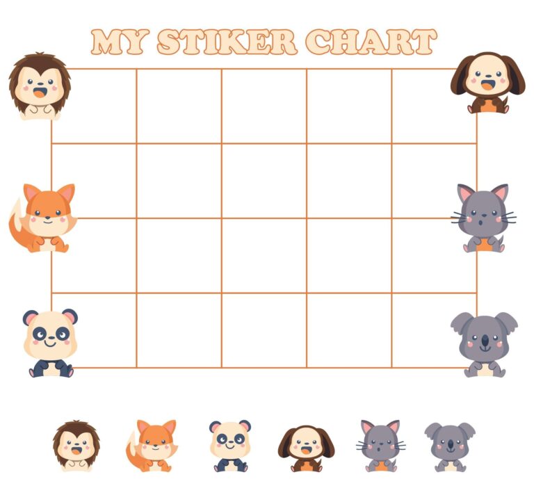 Free Printable Sticker Charts PDF