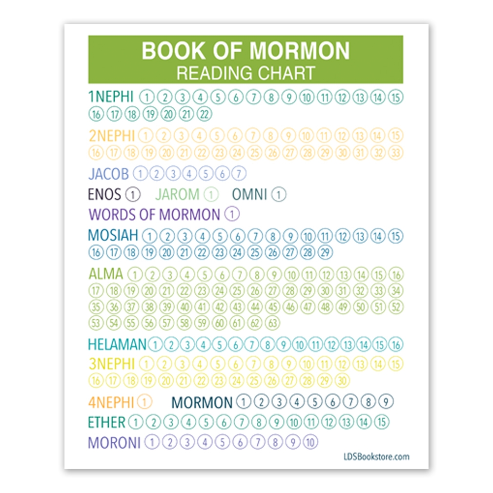 Green Book Of Mormon Reading Chart Printable In LDS Resources 