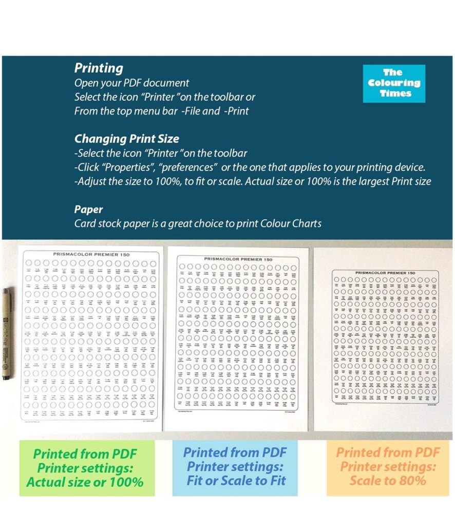 Luminance 76 Caran D ache Swatch Chart Blank Template Printable PDF Etsy