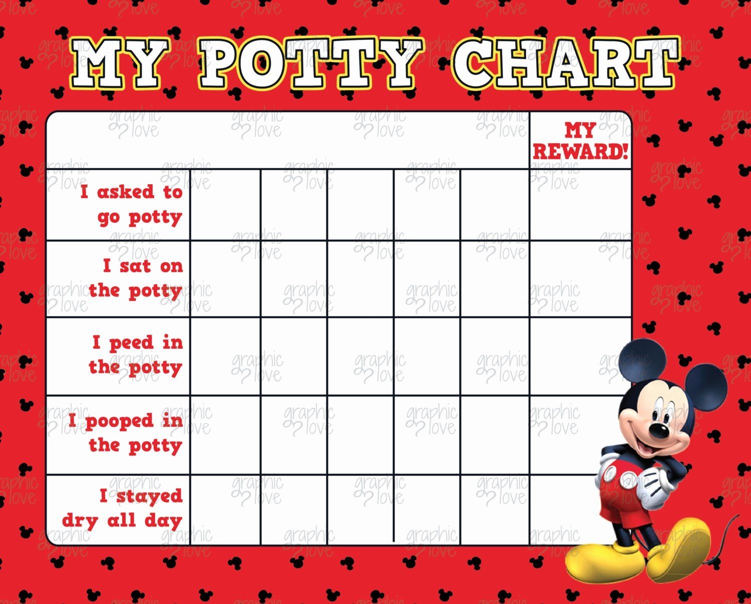 Potty Train Chart Free Printable Add One To Start The Conversation