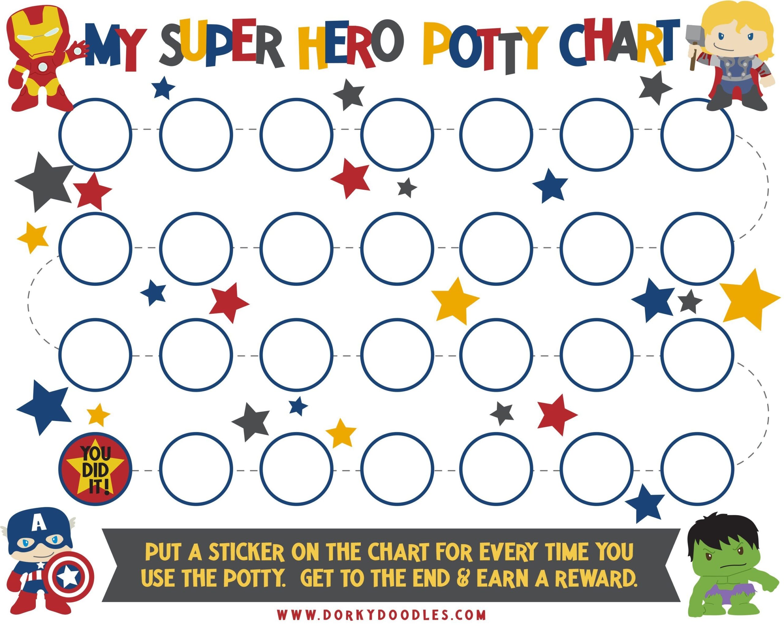 Potty Training Sticker Chart Printable