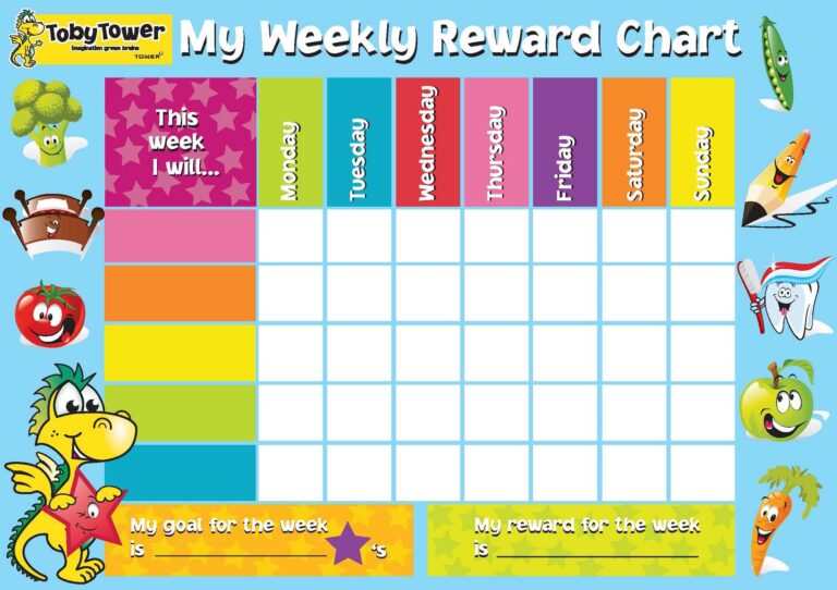 Printable Behavior Reward Chart