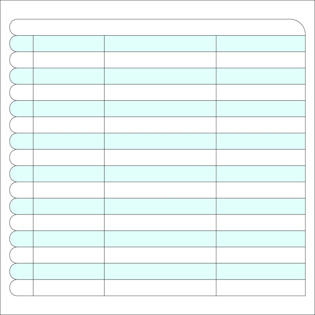 Printable Blank 6 Column Chart Template