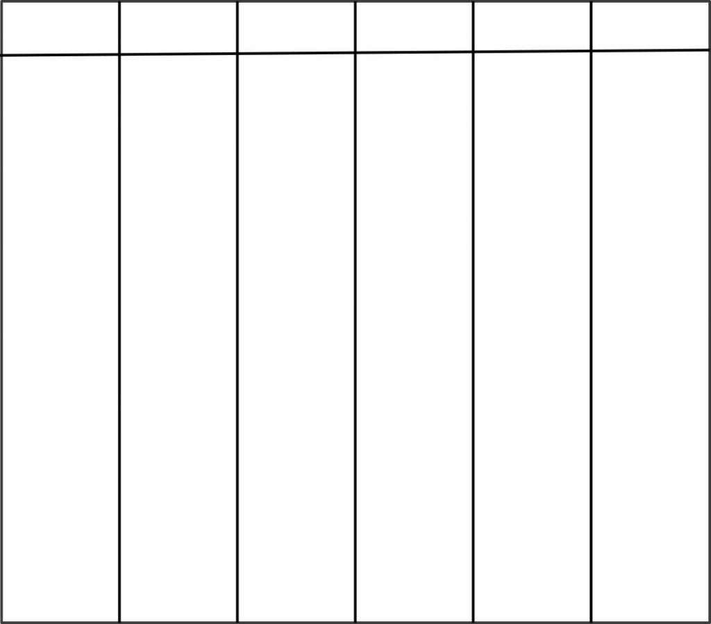 Printable Blank 6 Column Chart Template