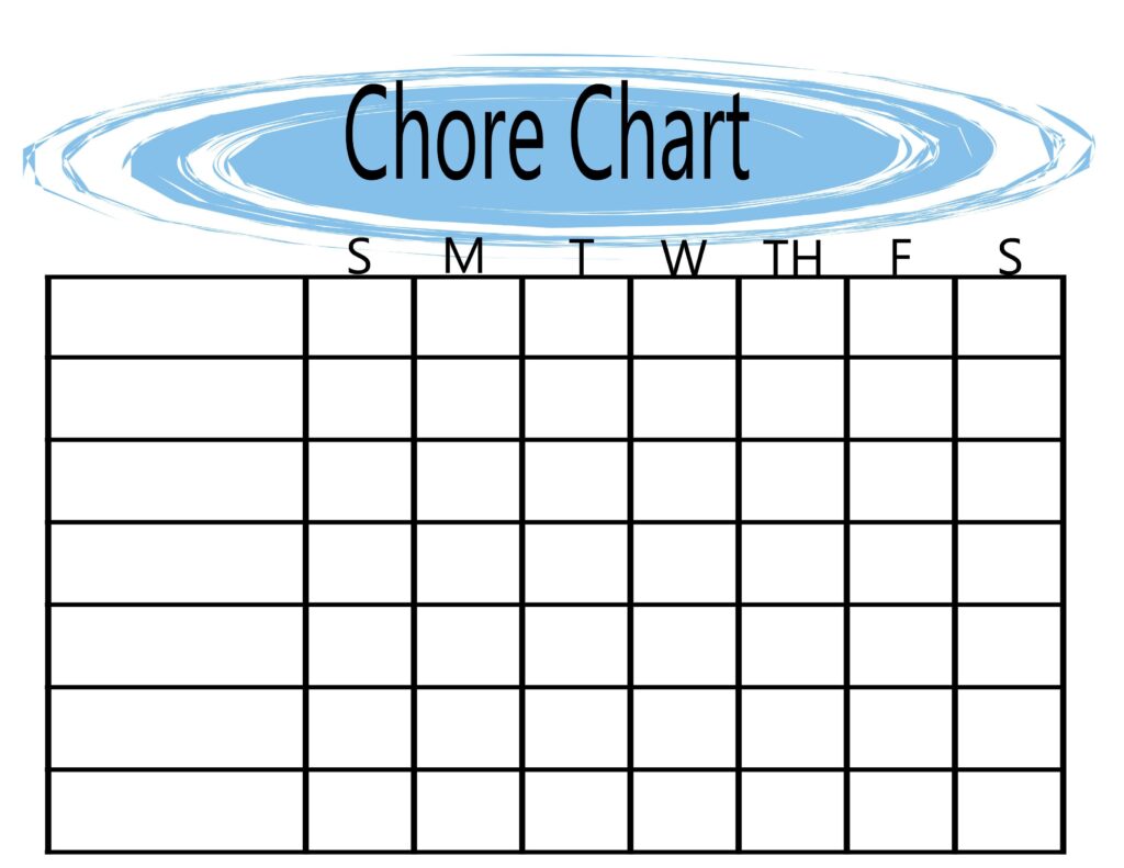 Printable Blank Chore Chart