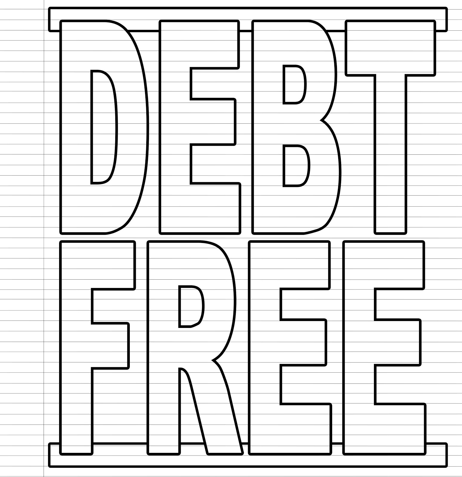 Printable Blank Debt Free Charts