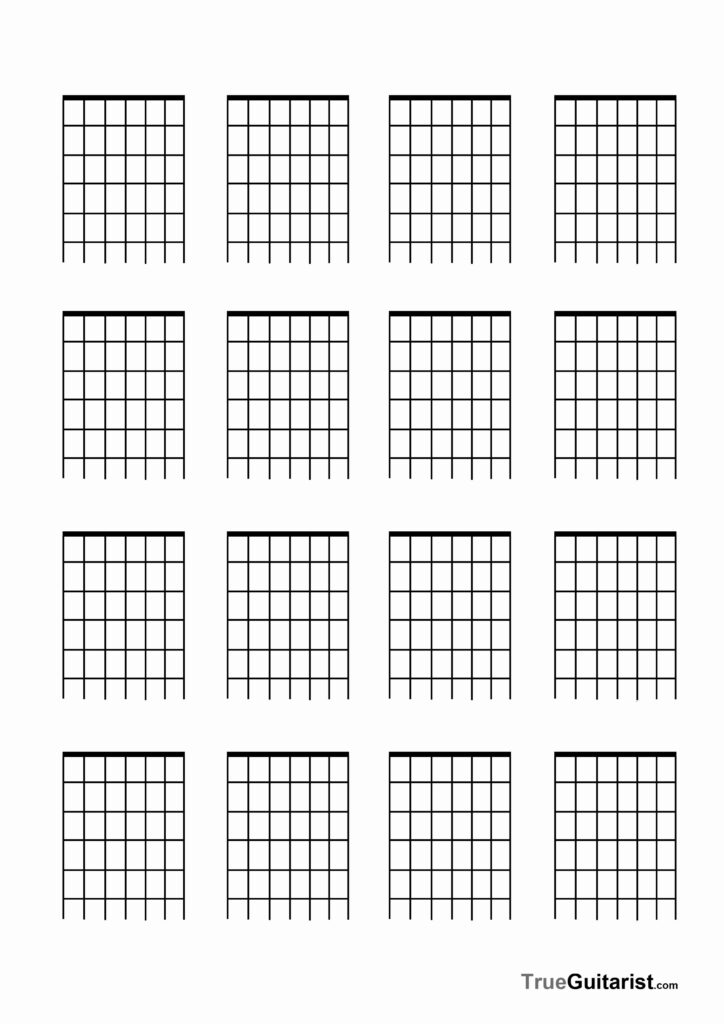 Printable Blank Guitar Chord Chart