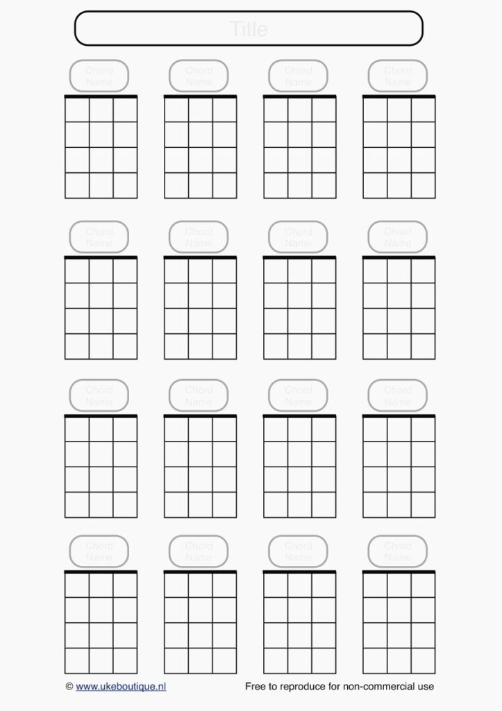 Printable Blank Guitar Chord Chart