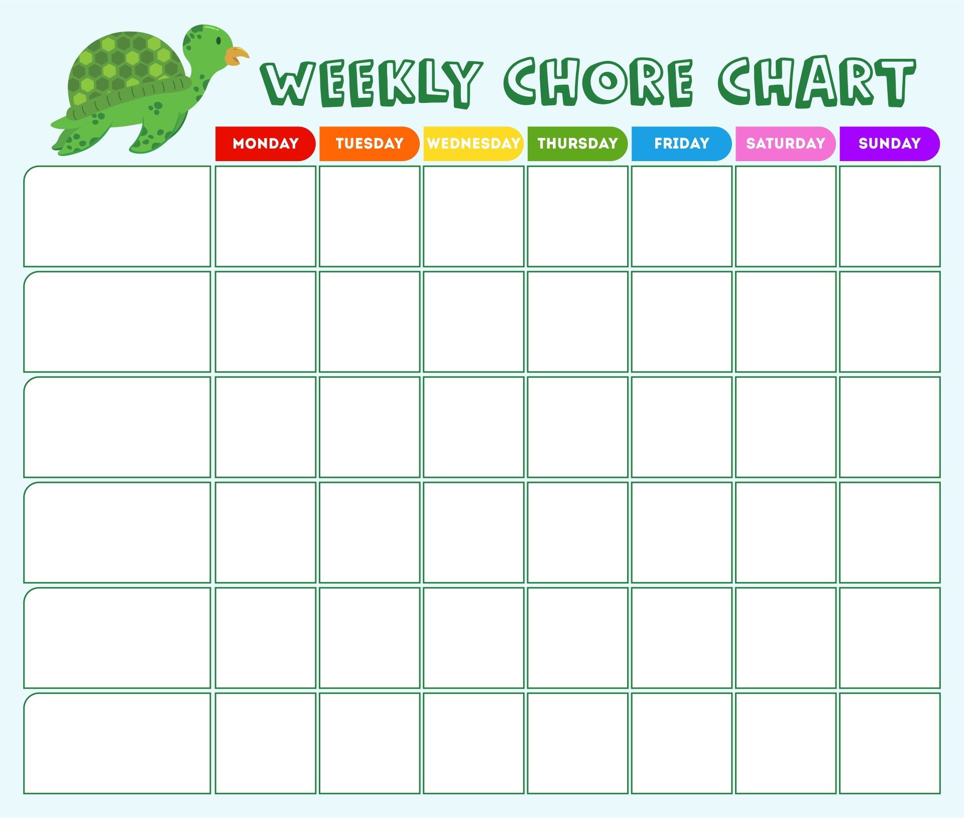 Printable Calendar Chore Chart