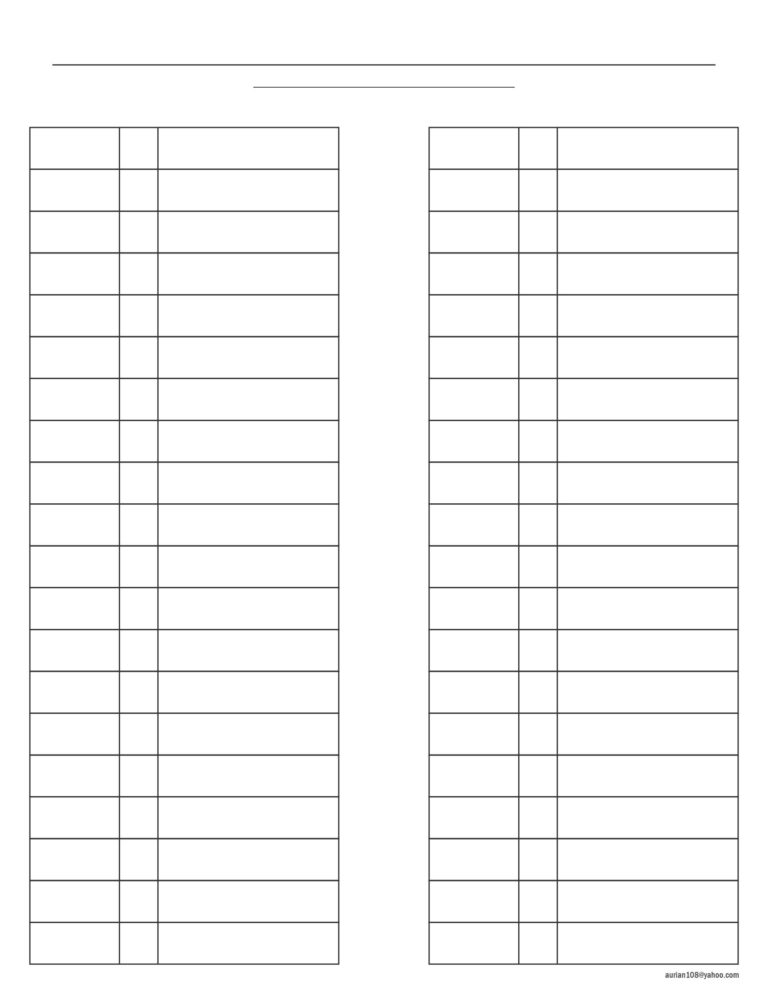 Printable Color Charts