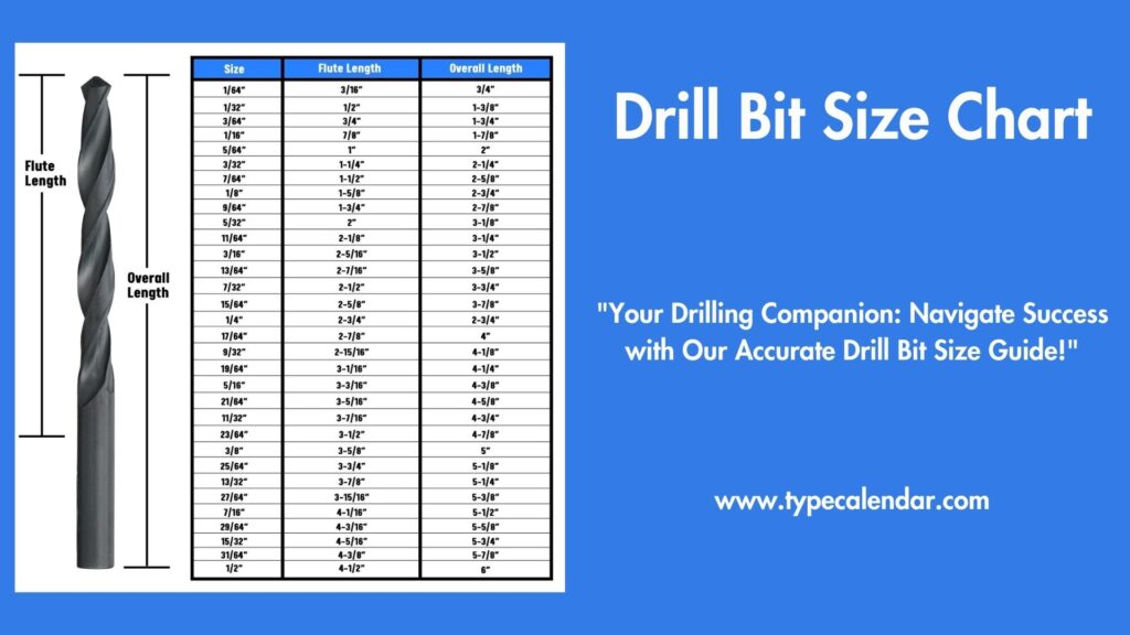 Printable Drill Bit Size Charts 100 Free PDF 