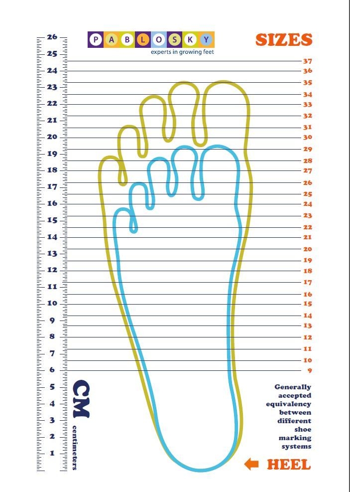 Printable Foot Measurement Chart