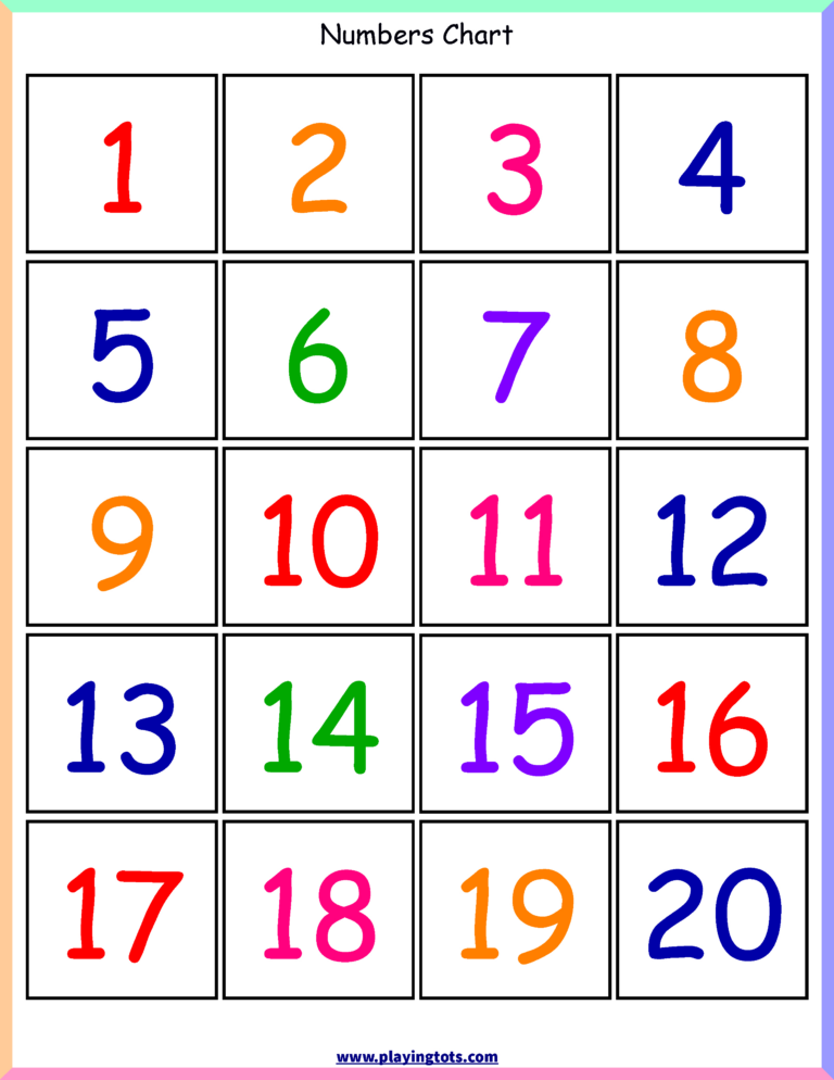 Printable Number Chart