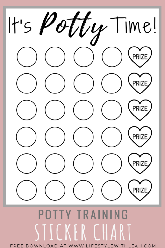 Printable Potty Chart For Stickers