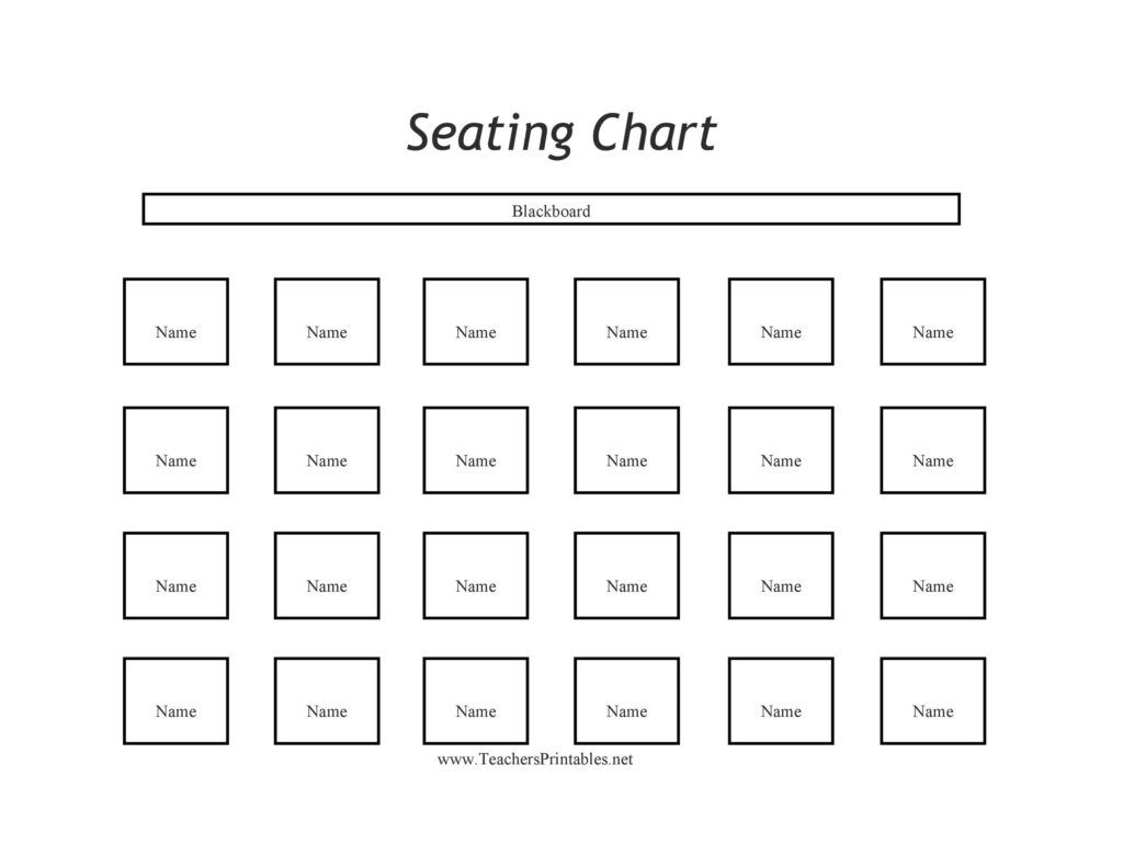 Printable Seating Chart Template